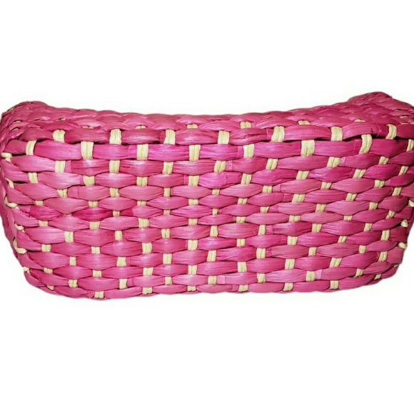 Nordstrom Pink Basket Weave Tote - Picture 4 of 5